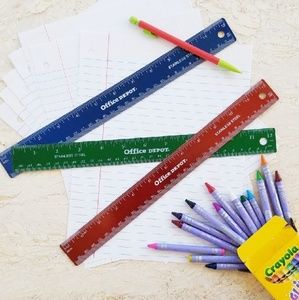 3 Office Depot rulers